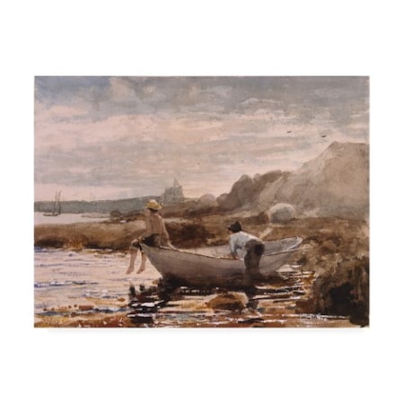 Trademark Fine Art Winslow Homer 'Boys in a Dory' Canvas Art, 14x19 BL02565-C1419GG